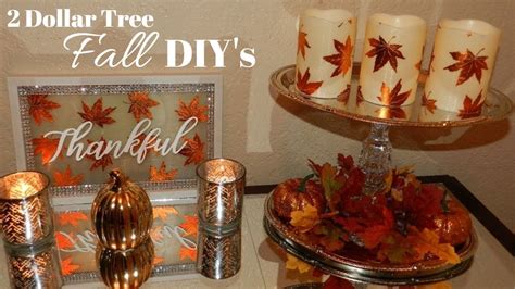 Glam Fall Home Decor DIY's| Dollar Tree DIY Fall Lighted Home Decor ...