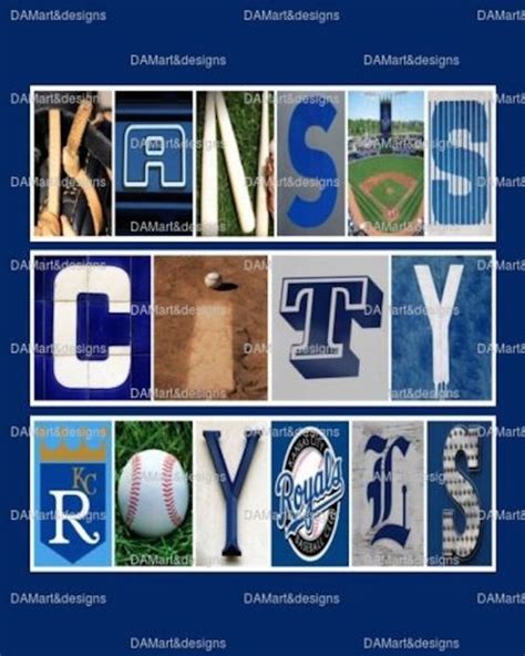 Kansas City Royals Alphabet Photo Art | Etsy | Alphabet photos, Photo art, Art design