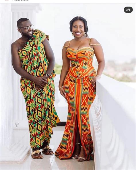 15 Elegant Kente Styles For Engagement In Ghana 2021 - The Glossychic