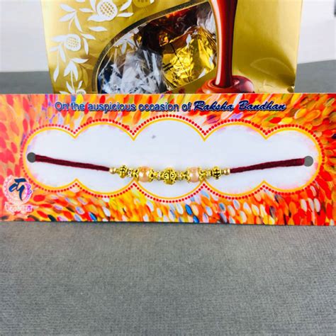 Send Traditional Rakhi With Lindt chocolates Online