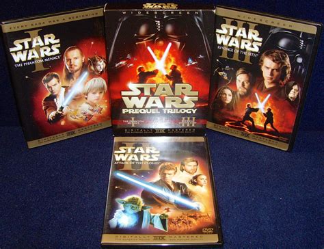 Star Wars Prequel Trilogy (DVD, 2008, 6-Disc Set, WS) Mint Discs!•No ...