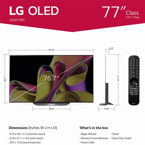 LG - 77" Class B3 Series OLED 4K UHD Smart WebOS TV | P.C. Richard & Son