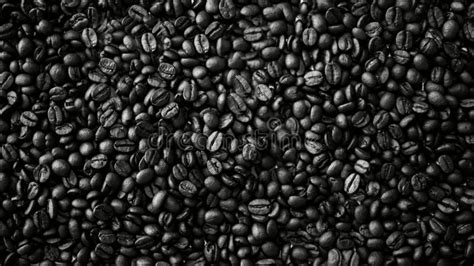 Black-white Picture from Coffee Beans,top View,aromatic Coffee,logo ...