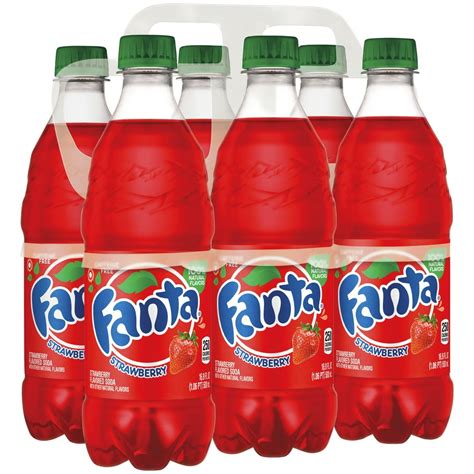 Fanta Strawberry Soda Fruit Flavored Soft Drink, 16.9 fl oz, 6 Pack - Walmart.com - Walmart.com