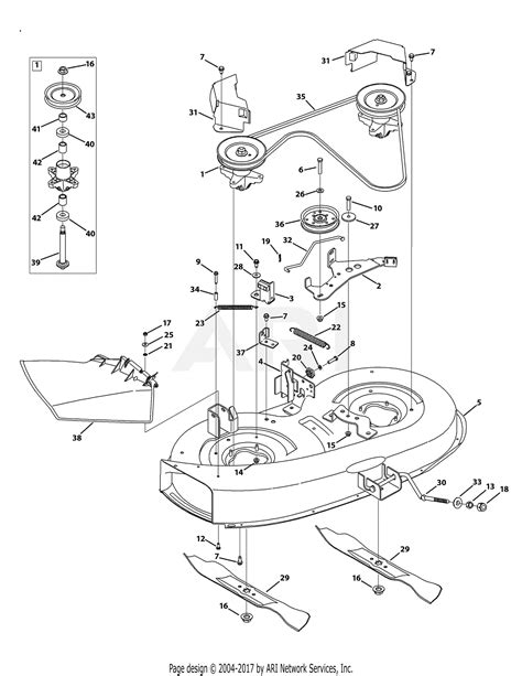 Craftsman 42 Inch Mower Deck Diagram