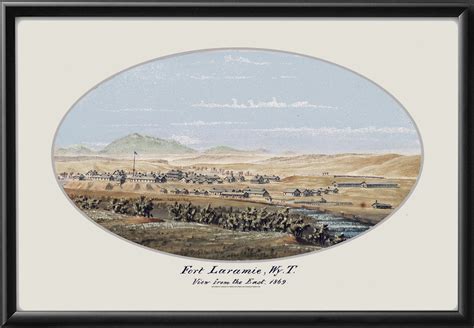 Fort Laramie WY 1869 | Vintage City Maps