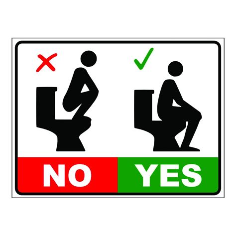 Funny Toilet/Washroom Usage Instruction Sign Board (200 x 150 mm ...