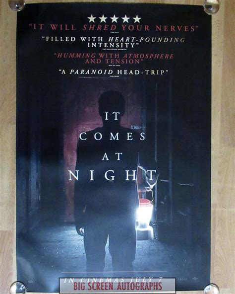 It comes at night one sheet poster | Big Screen Autographs