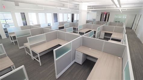 Office Interiors: Glass Cubicles Design & Furniture Installation, NY