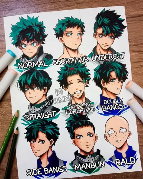 DEKU HAIRSTYLE FANART MEME CHALLENGE IS FINALLY DONE 🍃 which one is ...