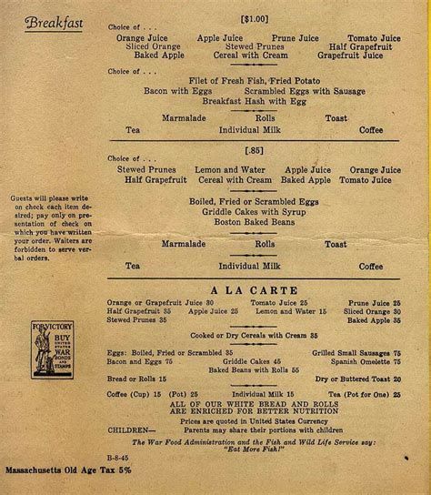 Dining car menu WW ll... | 1930's advertising ideas | Pinterest