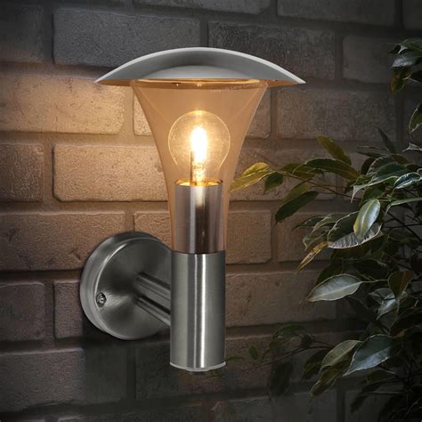 Dusk Till Dawn Sensor Outdoor Single Wall Light Stainless Steel Finish ZLC091DTD 5055875573420 ...