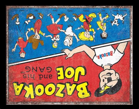 Bazooka Joe Gang Retro Comic Logo Bubble Gum Home Wall Décor Metal Tin Sign USA | #4614270173