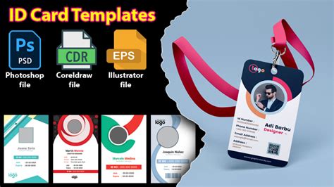 ID CARD TEMPLATES PSD, CDR, EPS !! School ID card PSD !! ID Card Maker