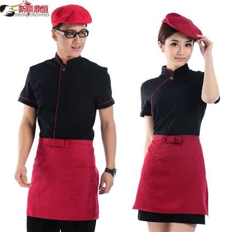 Hotel waitress uniforms overalls summer clothing summer dining restaurant uniforms tooling male ...