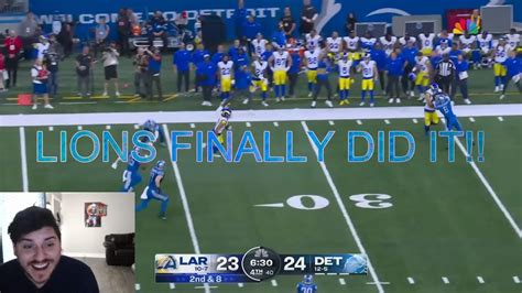 LOS ANGELES RAMS VS DETROIT LIONS WILDCARD GAME HIGHLIGHTS REACTION ...