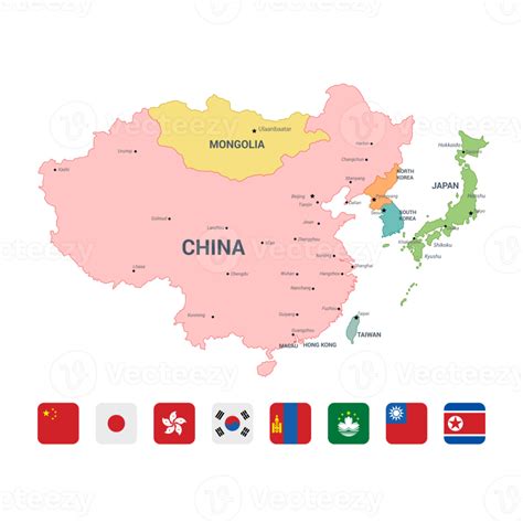 East Asia Political Map