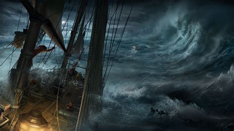 Ship in a stormy sea wallpapers and images - wallpapers, pictures, photos