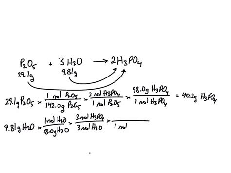 SOLVED: For the following reaction, 24.8 grams of diphosphorus ...