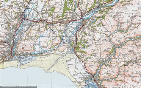 Historic Ordnance Survey Map of Briton Ferry, 1923