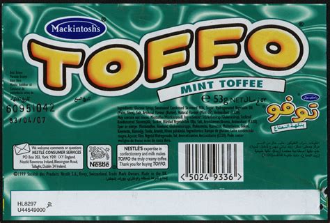 Europe - Mackintosh's Toffo Mint Toffee wrapper - 2003 | Flickr