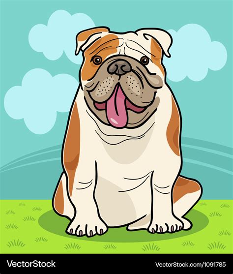 English Bulldog Cartoon Images - Half Revolutions