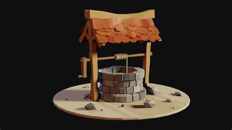 3D model LowPolly Well - Blender - Game Asset | CGTrader