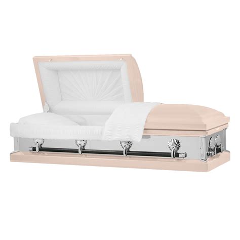 Reflections Series | Pink Steel Casket with White Interior – Titan Casket