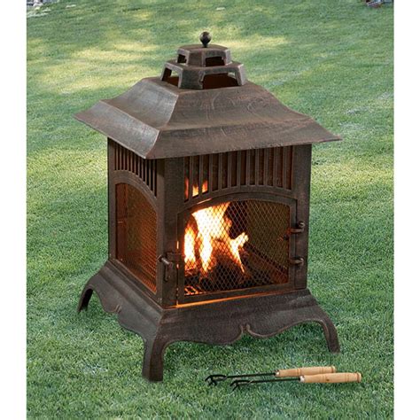 Pagoda Cast Iron Chiminea - 80637, Fire Pits & Patio Heaters at Sportsman's Guide