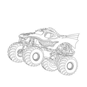 Monster Truck para colorear - Fácil de imprimir