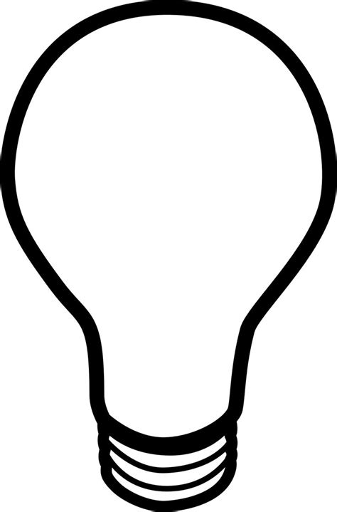 MEDIUM IMAGE (PNG) | Light bulb template, Light bulb drawing, Free clip art