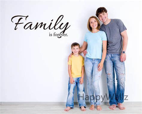 Family is Forever Love Family Quote Wall Sticker Decorating DIY Family ...