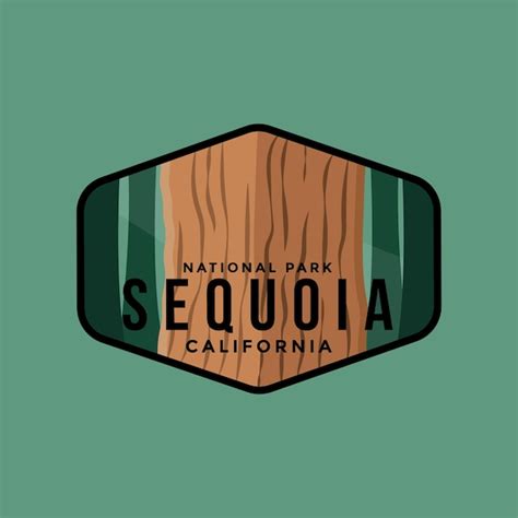 Premium Vector | Sequoia National Park emblem illustration logo