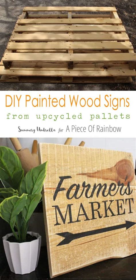 DIY Painted Wood Sign - A Piece Of Rainbow