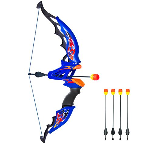 Kids Toy Archery Bow And Arrow Set With Bow, 4 Soft Foam Dart Arrows 816586024091 | eBay