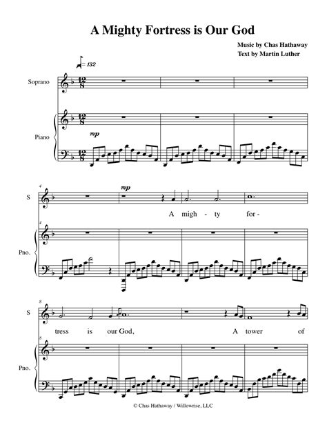 A Mighty Fortress Is Our God Sheet Music by Chas Hathaway