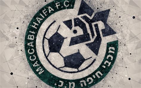 Download wallpapers Maccabi Haifa FC, 4k, creative logo, geometric art ...