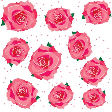 Flower Pattern Bright Pink Flowers Vector, Bright, Pink, Flowers PNG and Vector with Transparent ...