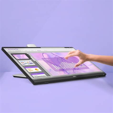 Dell's new 24-inch monitor lets you freely adjust its position for the best touch input angle ...