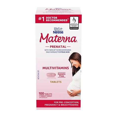 Nestle Materna Prenatal Vitamins 100 Tablets - MedaKi