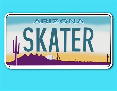 Skate For Gold-Arizona License Plate Sticker (Waterproof)