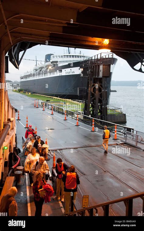 Passengers Board Lake Michigan Car Ferry Stock Photo - Alamy