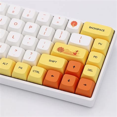 127 Keys Minimalist Style Keycaps Set, Pixel with No letters Keycap Set ...