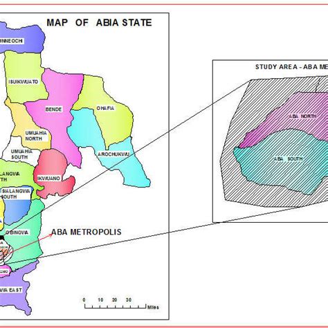 Map of Abia State and Aba metropolis -the study area | Download ...