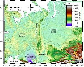 Urals Mountains Map