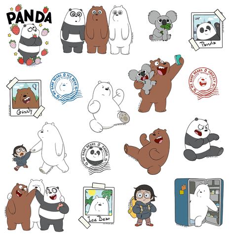 We Bare Bears Digital, Layered Svg, Silhouette, Artwork, Instant ...