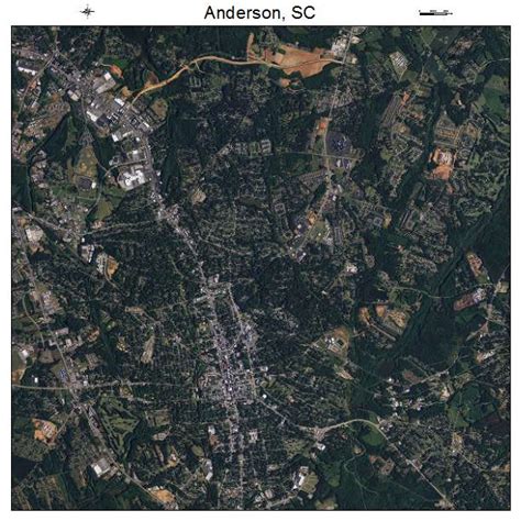 Aerial Photography Map of Anderson, SC South Carolina