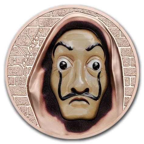 Buy 2018 Cook Islands 1 oz Silver $5 Salvatore Dali Money Heist Masks | APMEX