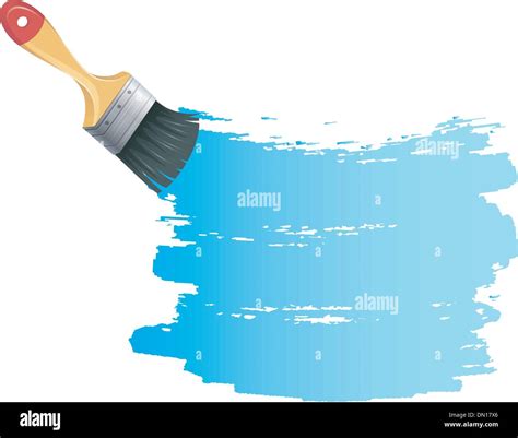 Paint brush with blue splash Stock Vector Image & Art - Alamy