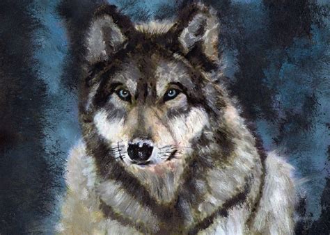 Wolf Love, Grey Wolf, Wolf Painting, Art Painting Oil, Art Oil, Great Paintings, Animal ...